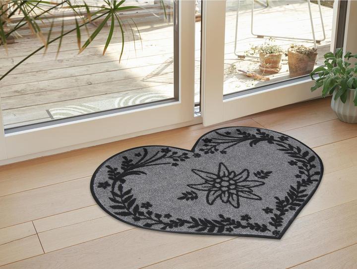 Produktbild Salonloewe Fussmatte «Edelweiss Herz» (50 x 75 cm)