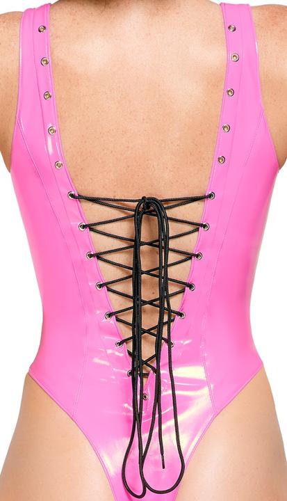 Actual product image Black Level Lacquer bodysuit (L)