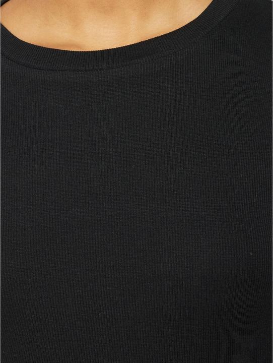 Produktbild KnowledgeCotton Apparel Rib Longsleeve Black (S)