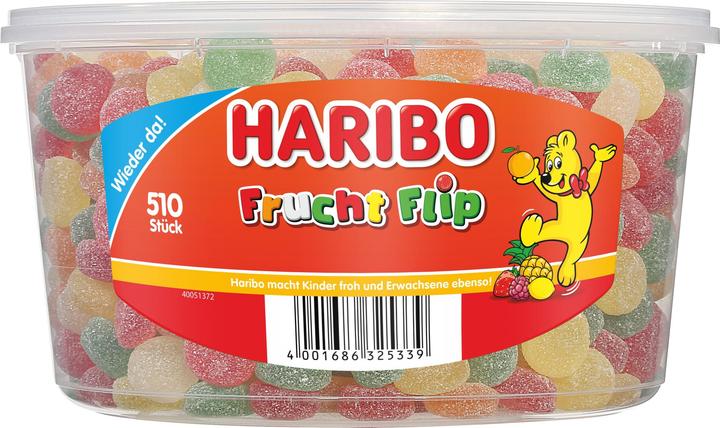 Actual product image Haribo Fruit Flip sugared fruit gums 510s (510 pcs., 1300 g)