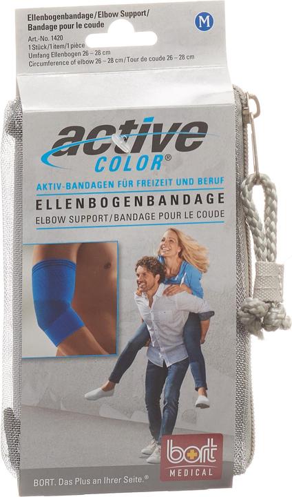 Bort Medical ActiveColor Ellenbogenbandage M -28cm blau (M)