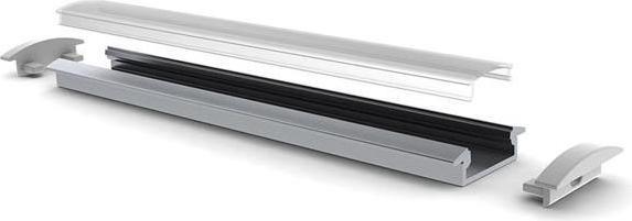 Produktbild LEDsON Recessed Slimline 8 mm - Aluminium-Einbauprofil F?R Led-Streifen - Eloxiertes Aluminium - Silber - 2 (200 cm)