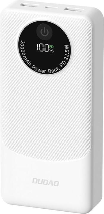 Produktbild Dudao K12 powerbank 20000mAh 22.5W White (20000 mAh, 22.50 W, 22.50 Wh)