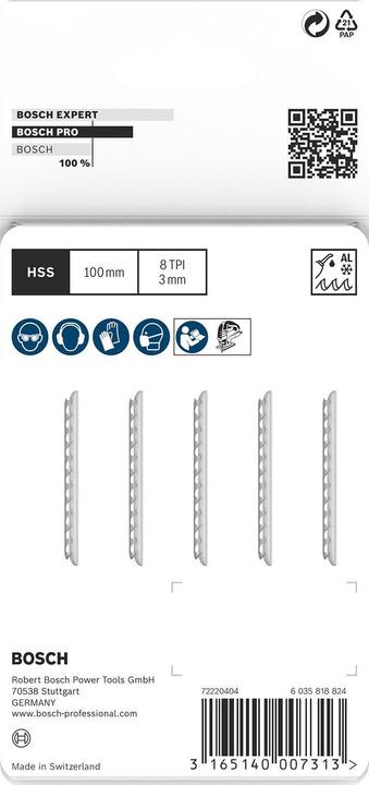 Produktbild Bosch Professional Zubehör PRO Alu T127D Stichsägeblatt, 100 mm, 5-tlg.
