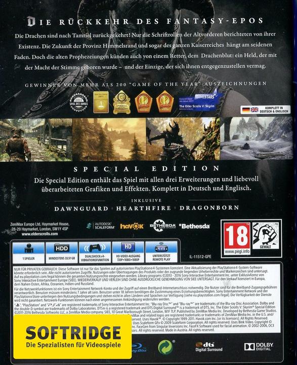 Image du produit Bethesda The Elder Scrolls : Skyrim - Édition spéciale (PS4, Multilingue)