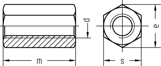 Produktbild Werkstarck Langmuttern DIN 6334 (M12)