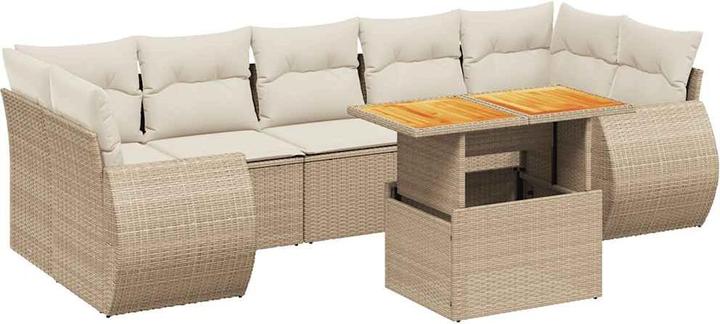 Produktbild VidaXL Gartenmöbel Sofa Garnitur Gartengarnitur Garten Sitzgruppe 8-tlg. Beige