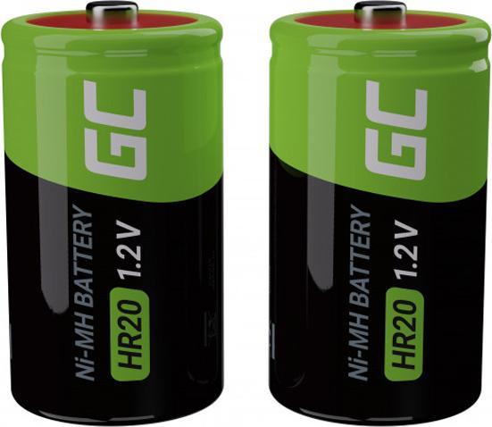 Immagine prodotto GreenCell 4x Batteria Ni-MH D R20 HR20 - Ricaricabile - 1,2V - 8000mAh (2 pz., HR03, 8000 mAh)