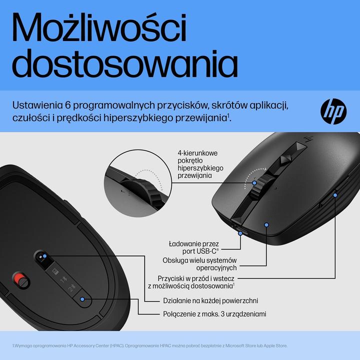 Image du produit HP 710 Souris silencieuse rechargeable Graphite Euro (P) (Sans fil)