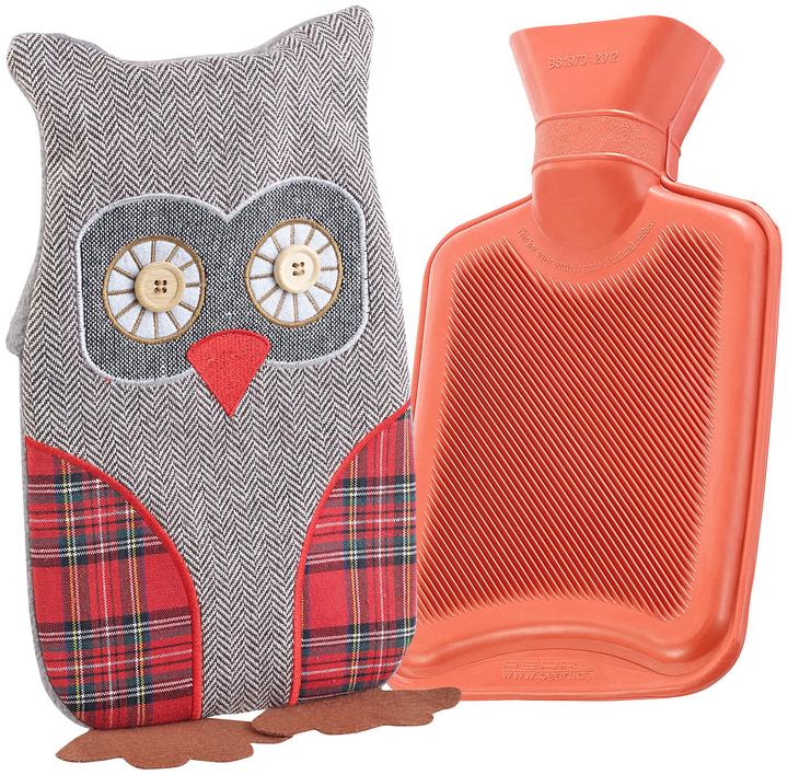 Immagine prodotto Infactory Borsa dell'acqua calda per bambini con copertura di gufo, 1 litro (0.50 l)