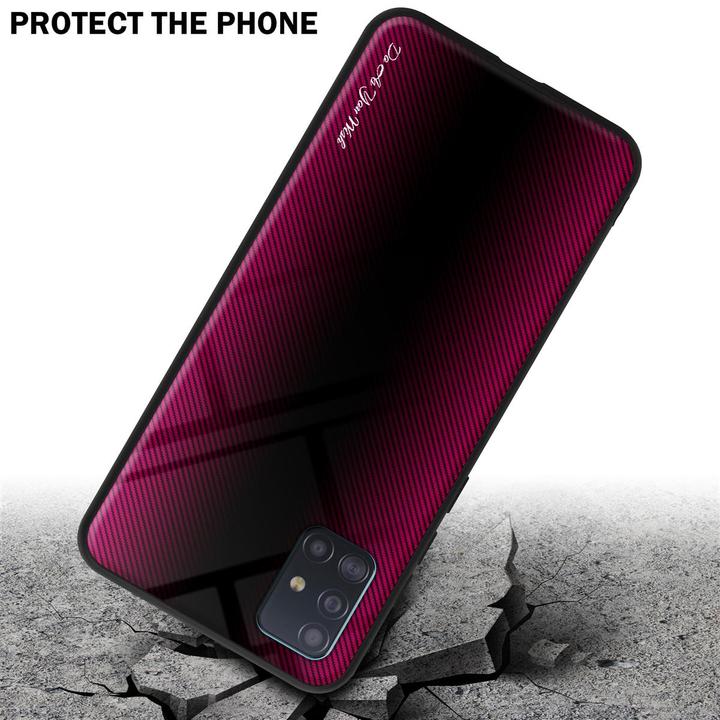 Produktbild Cadorabo TPU Gestreiftes Glas Cover (Samsung Galaxy M40s)