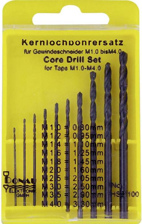 Actual product image Donau HSS core drill set (3.3 mm, 2.05 mm, 1.2 mm, 1.1 mm, 2.5 mm, 1.45 mm, 0.95 mm, 0.8 mm)