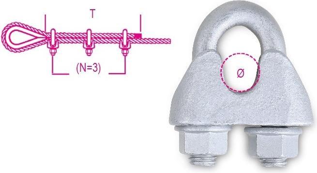 Actual product image BETA 080160758 8016Ugk Stahldrahtklammer 8 Ø mm