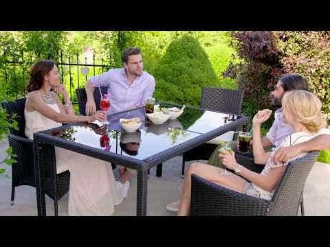 Produktbild tectake Rattan Sitzgruppe Porto