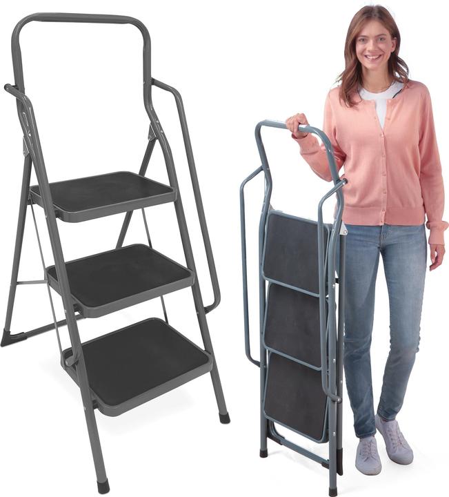 Produktbild Aktivshop Sicherheitsleiter »3- oder 4-stufig« mit Handlauf (Gerüst, 46 cm)