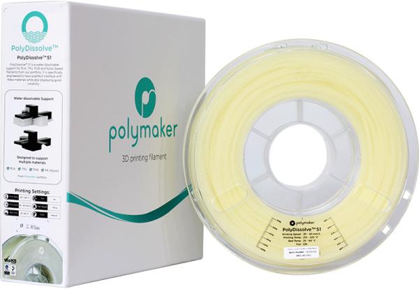 Image du produit Polymaker 70810 - Filament - PolyDissolve S1 - 750 g (PolySupport, 2.85 mm, 750 g, Transparent)