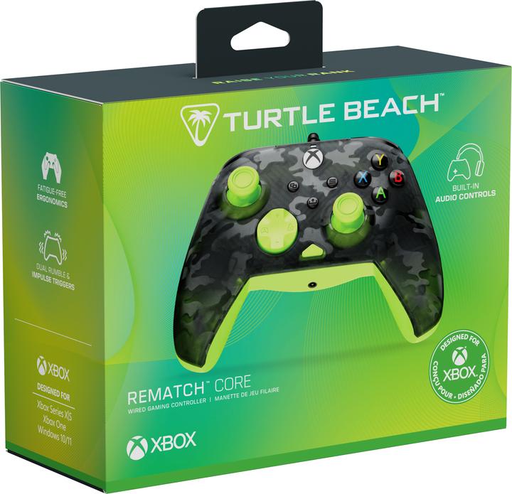 Image du produit Turtle Beach Rematch Core Wired Controller · XB · Ghost Camo Black & Yellow (Xbox One S, Windows, Xbox Series X)
