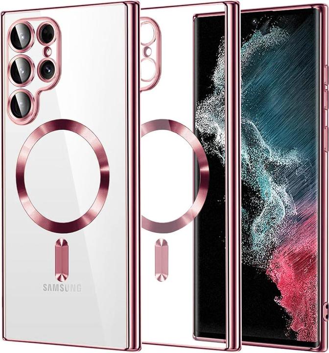 Actual product image Techsuit - Luxury Crystal MagSafe - Samsung Galaxy S22 Ultra 5G - Pink (Samsung Galaxy S22 Ultra (5G))