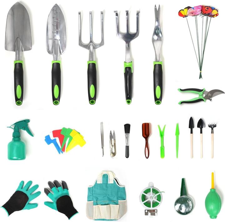 Immagine prodotto Hermex Set di attrezzi da giardino da 41 pezzi con borsa Cura del giardino Attrezzi da giardino