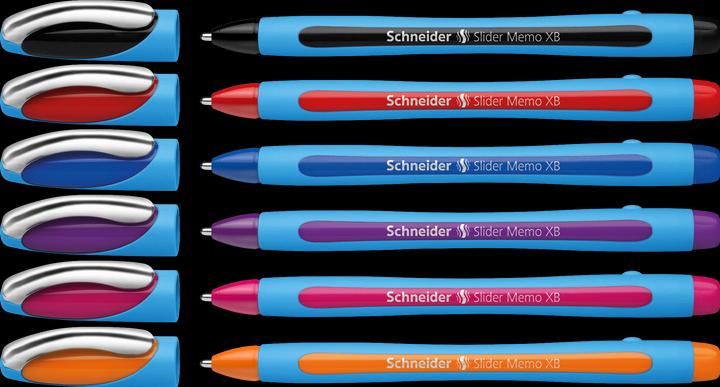Produktbild Schneider Slider Memo Violett Stick-Kugelschreiber Extradick (e) (Farbig sortiert, 6 x)