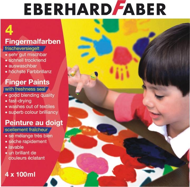 Actual product image EberhardFaber Finger paint 100 ml, set of 4 (Multicoloured, 400 ml)