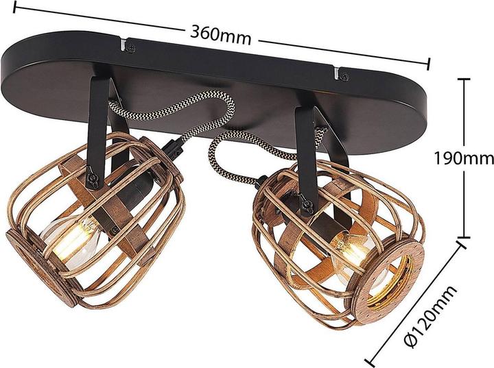 Produktbild Lindby Bominio Deckenstrahler, zweiflammig (E14)