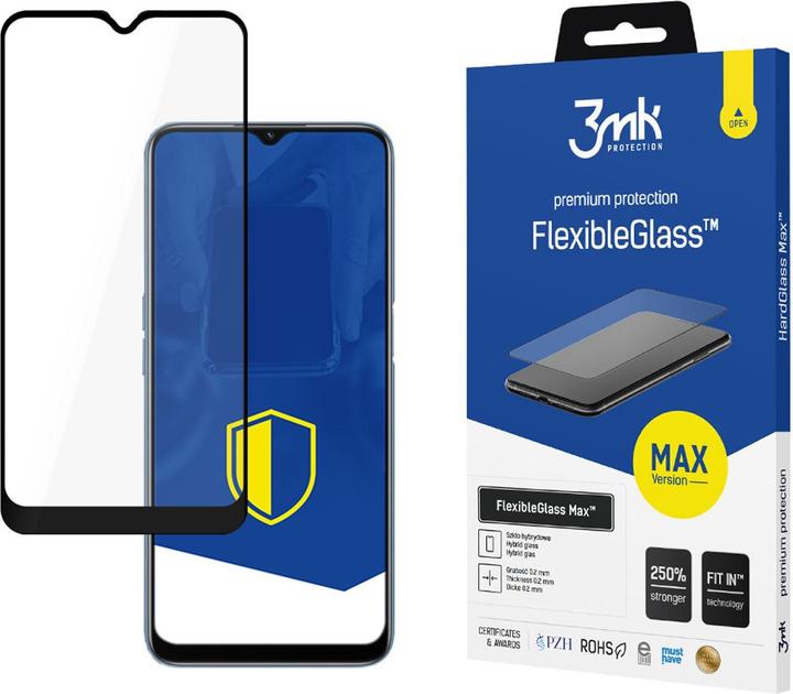 Immagine prodotto 3MK hybrid glass Flexible 2.5D Max for Oppo A16 / A16s black frame (1 Pezzo/i, Oppo A16, Oppo A16s)