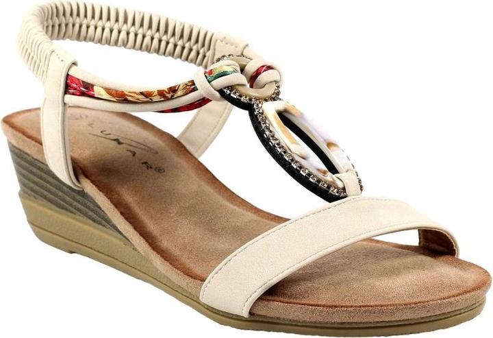 Actual product image Lunar Womens/Ladies Genoa Wedge Sandals (39)