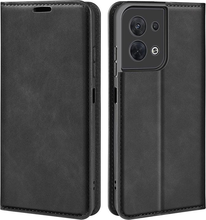 Cover-Discount OPPO Reno8 - Stand Flip Case Housse noire (Oppo Reno 8)
