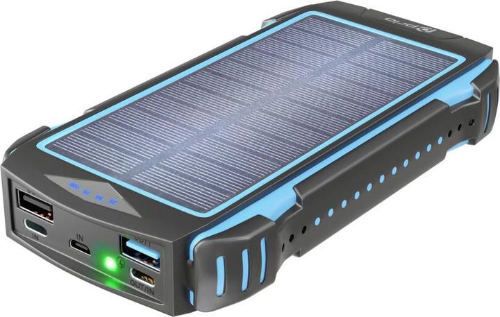 Produktbild prio Solar Fast Charge Lithium-Ion (Li-Ion) Wireless charging Black (20000 mAh, 22.50 W, 74 Wh)