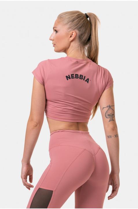 Actual product image Nebbia Short Sleeve Sporty Crop Top 584 old rose (M)