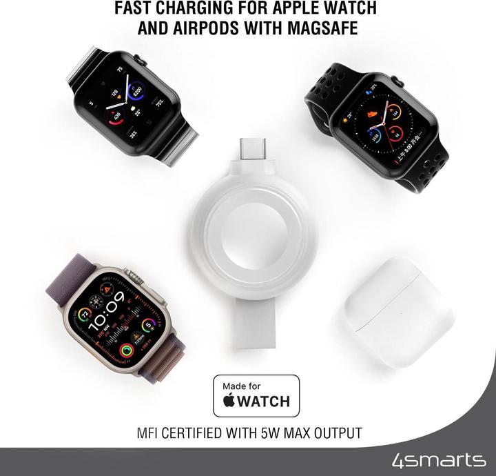 Image du produit 4smarts Chargeur rapide MFi pour Apple Watch argenté