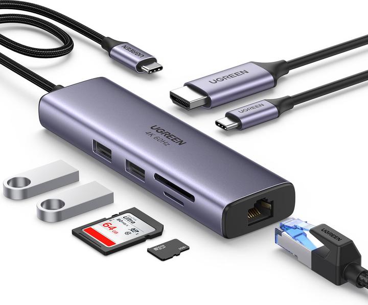 Image du produit Ugreen CM512 (USB-C, 7 Ports)