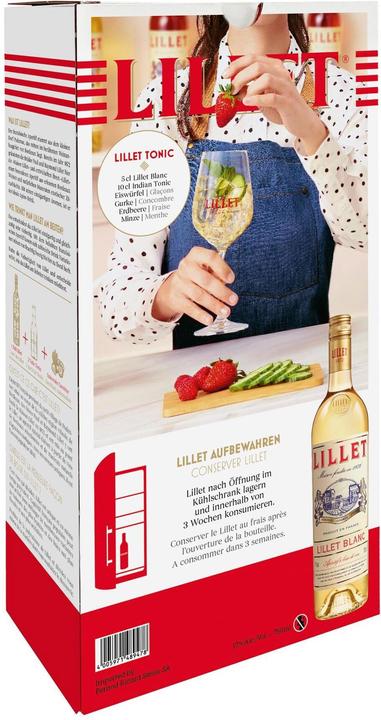 Produktbild Lillet Geschenkset blanc 0.75 l mit Glas (17 %, Frankreich, 1 x 75 cl, Wermut)