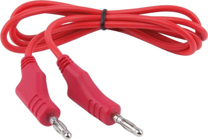 Produktbild KS Tools Messleitungs-Verlängerung mit Doppel Stecker und zusätzlicher Buchse 1.100 mm (rot)