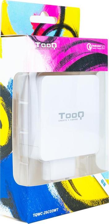 Immagine prodotto Tooq Technology TQWC-2SC03WT Caricatore per dispositivi mobili bianco per interni (48 W)