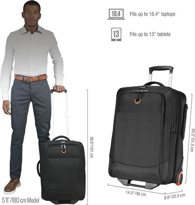 Immagine prodotto Everki Carrello TITAN 18.4 (35 l, Bagaglio a mano (fino a 50 litri))