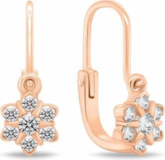 Brilio Silver - Dazzling Girl's Gold Plated Earrings EA188R