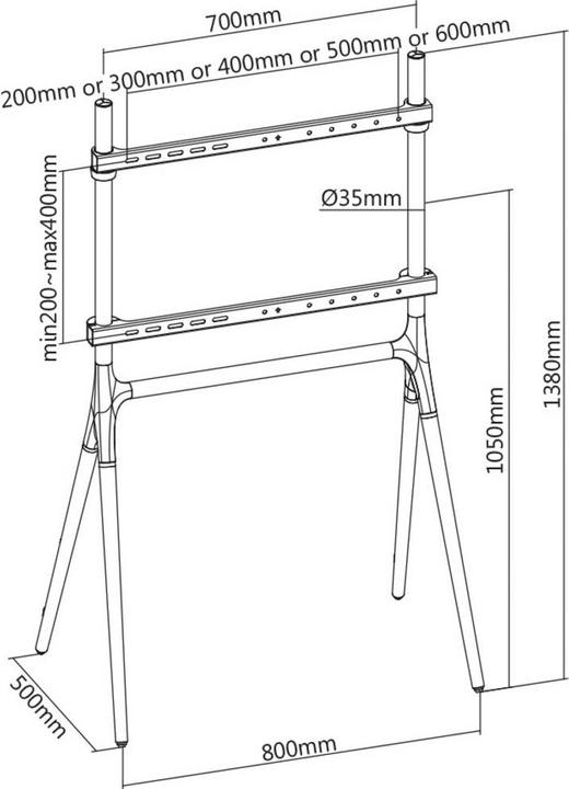 Actual product image myWall HB5L (1 pair, Wall installation, Tiltable, Pivoting)