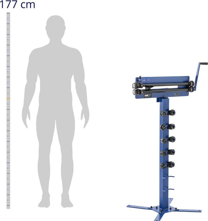 Produktbild MSW Sickenmaschine Ständer Bördelmaschine Sicken- & Bördelmaschine 46 cm 12 Walzen