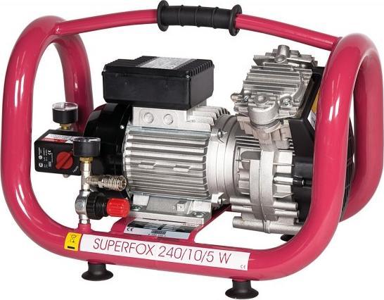 Produktbild Elmag - kompressor, 120 l/min, 230 Volt, 10 Bar, ölfrei SUPERFOX 240/10/5 W, 5 lt. Kessel (10 Bar, 5 l)