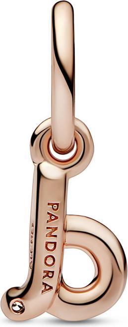 Actual product image Pandora Letter d Handwriting Charm (Metal, rose gold-plated)