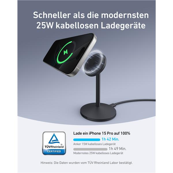 Image du produit Anker MagGo Wireless Charger Stand noir (15 W)