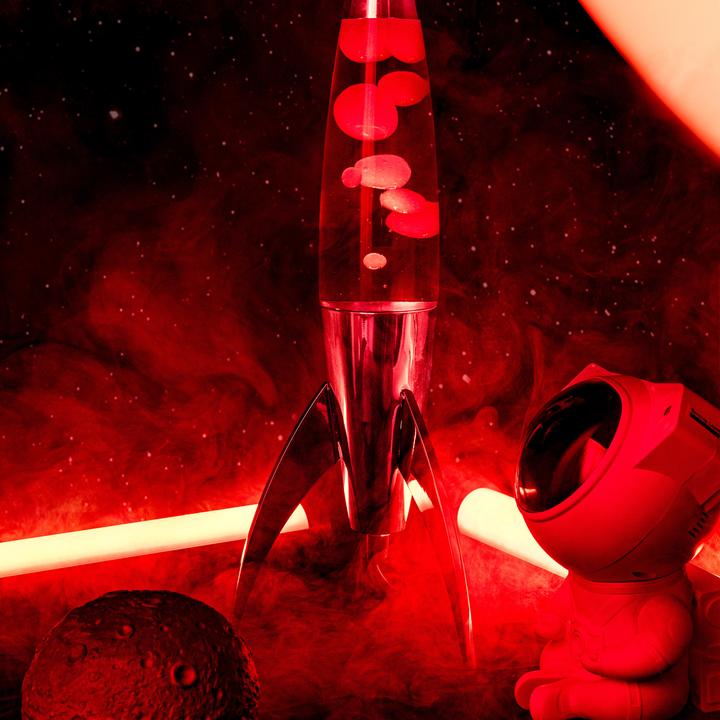 Image du produit Fisura Lampe à Lave Fusée Rouge de (E14)
