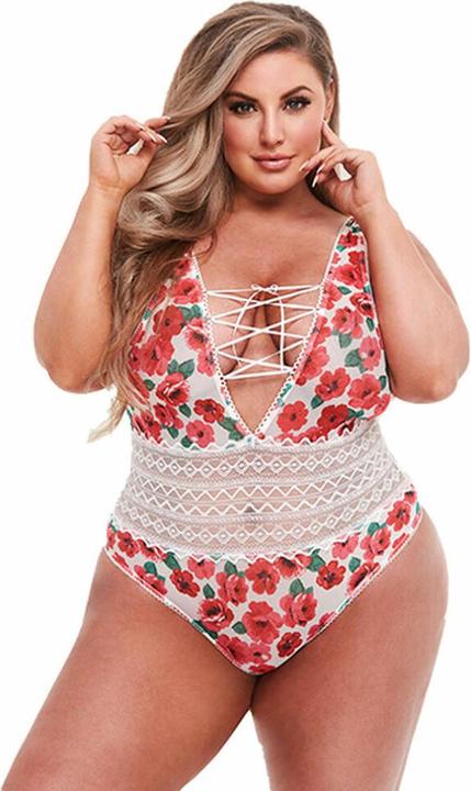 Immagine prodotto Baci Orsacchiotto bianco con fiori e pizzo M/L (M, L)