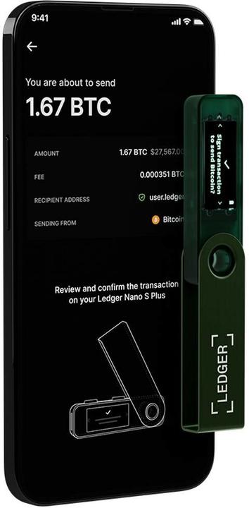 Image du produit Ledger Nano S Plus (Ethereum Classic, Bitcoin, Se dépêcher, Dogecoin, Lithécoïne, Autrui)