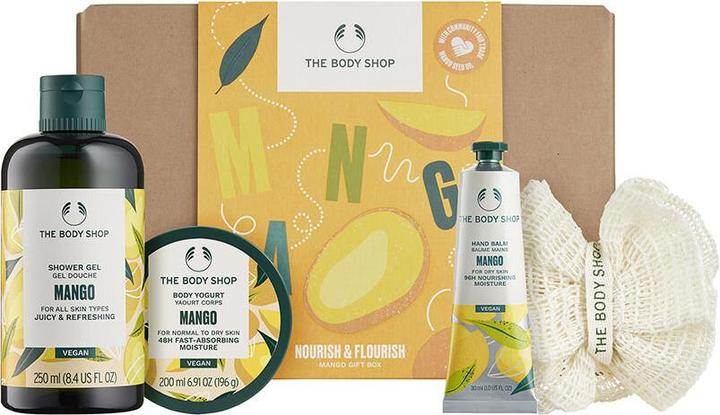 Produktbild Body Shop Mango Duschgel 250ml, Mango Body Yogurt 200ml, Body Scrubber (250 ml)