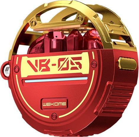 Wekome Casque sans fil Bluetooth V5.3 TWS Rouge (4.50 h, Sans fil)