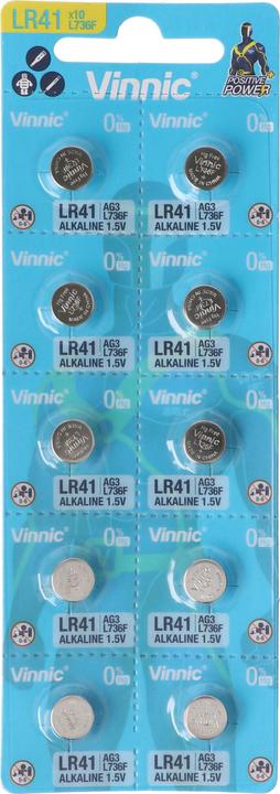 Vinnic LR41 (10 pcs, LR41, 43 mAh)