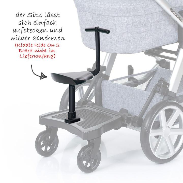 Produktbild ABC Design Mitfahrbrett Sitz - Trittbrett Kiddie Ride On 2 black
